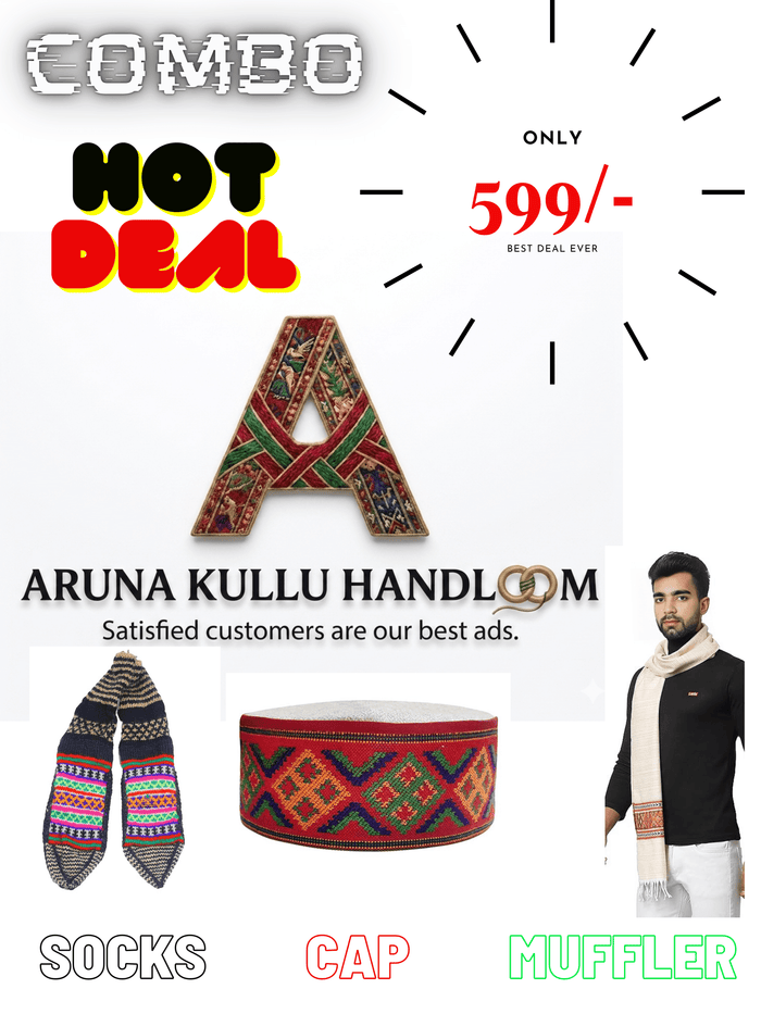 Combo muffler,socks,cap for men