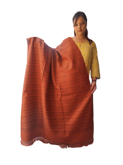 himachali shawl kullu pashmina rust color shawl 1399.00 aruna kullu handloom