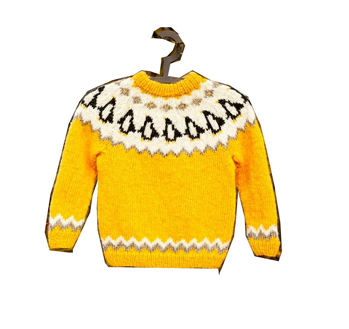 PURE WOOL HAND KNITTED FULL SLEEVE SWEATER FOR 2 YEAR TO ALL AGES yellow 1049.00 aruna kullu handloom