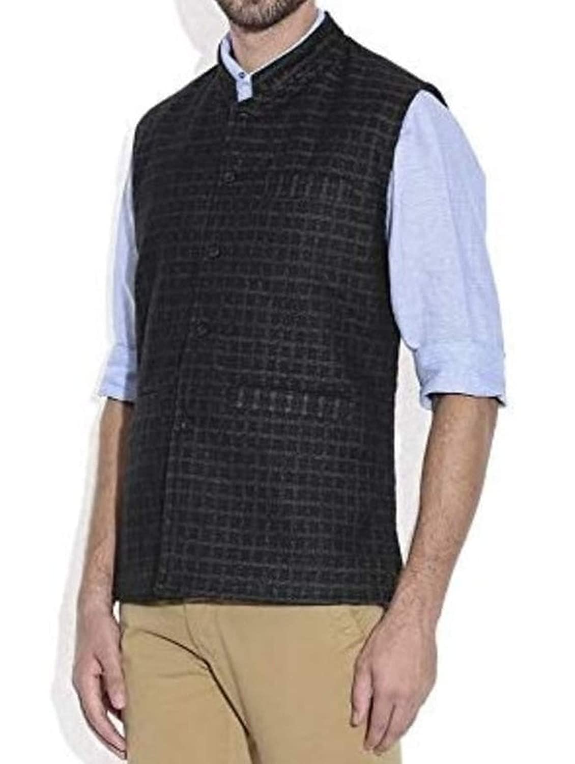 Men's Tweed Bandhgala Nehru Jacket Waistcoat REVERSAL 550.00 aruna kullu handloom