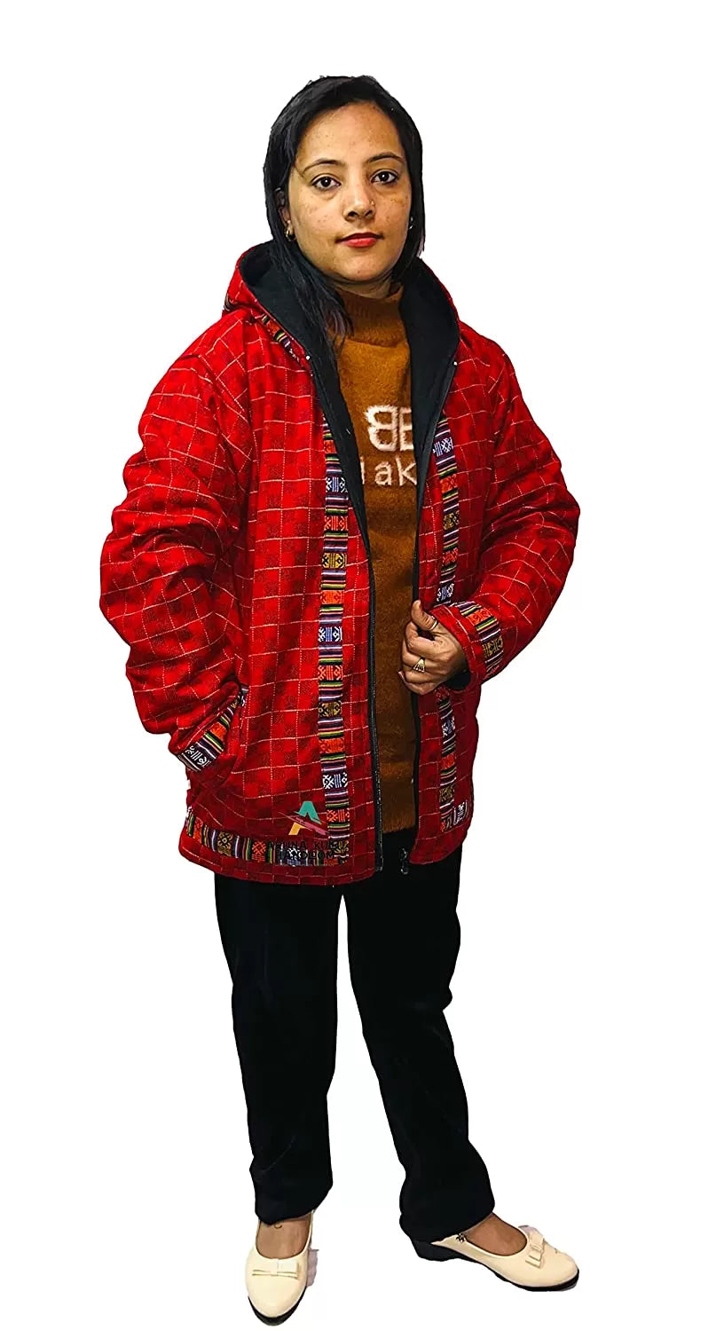 Pahadi jacket kullu jacket himachal jacket online himachali hoodie kullu manali jacket Pahari jacket
