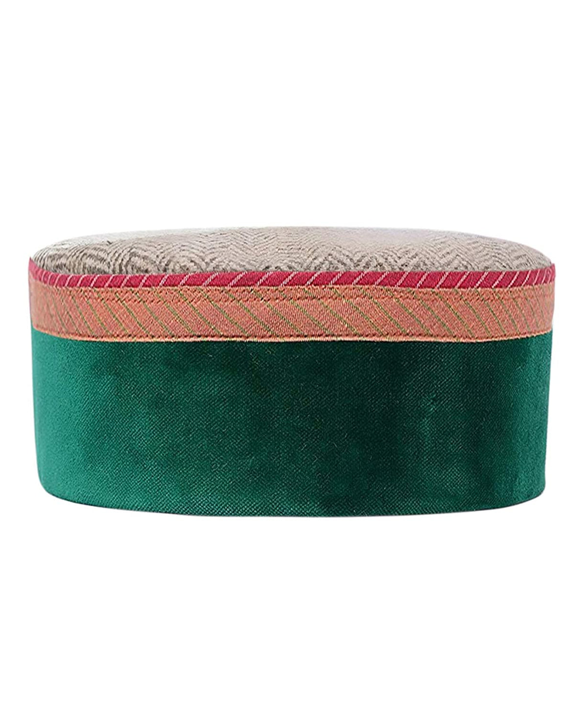 Traditional kullu Cap green cap 425.00 aruna kullu handloom