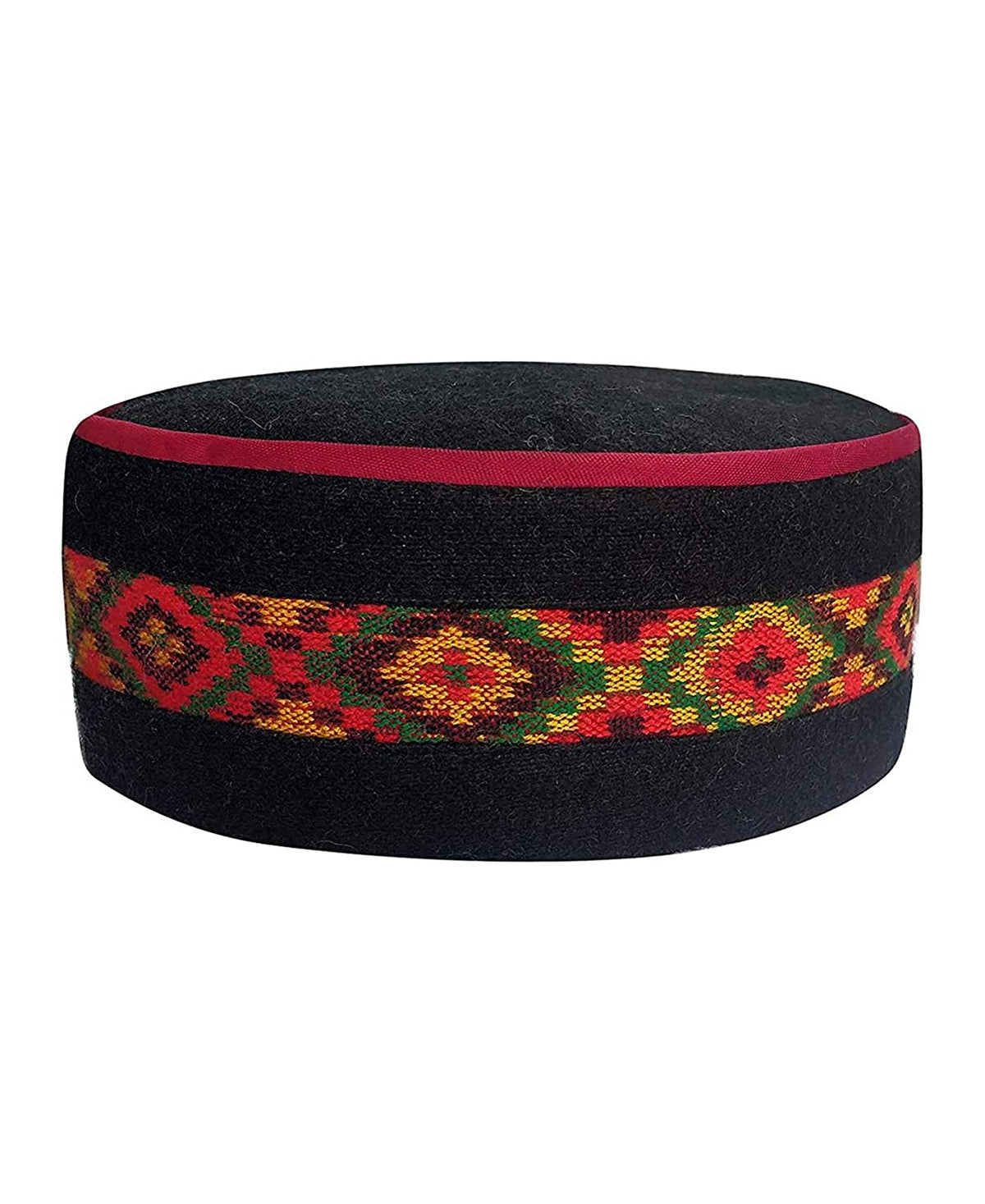 Himachali Kullu Patti Woolen Topi/Cap for Men & Women Black 399.00 aruna kullu handloom