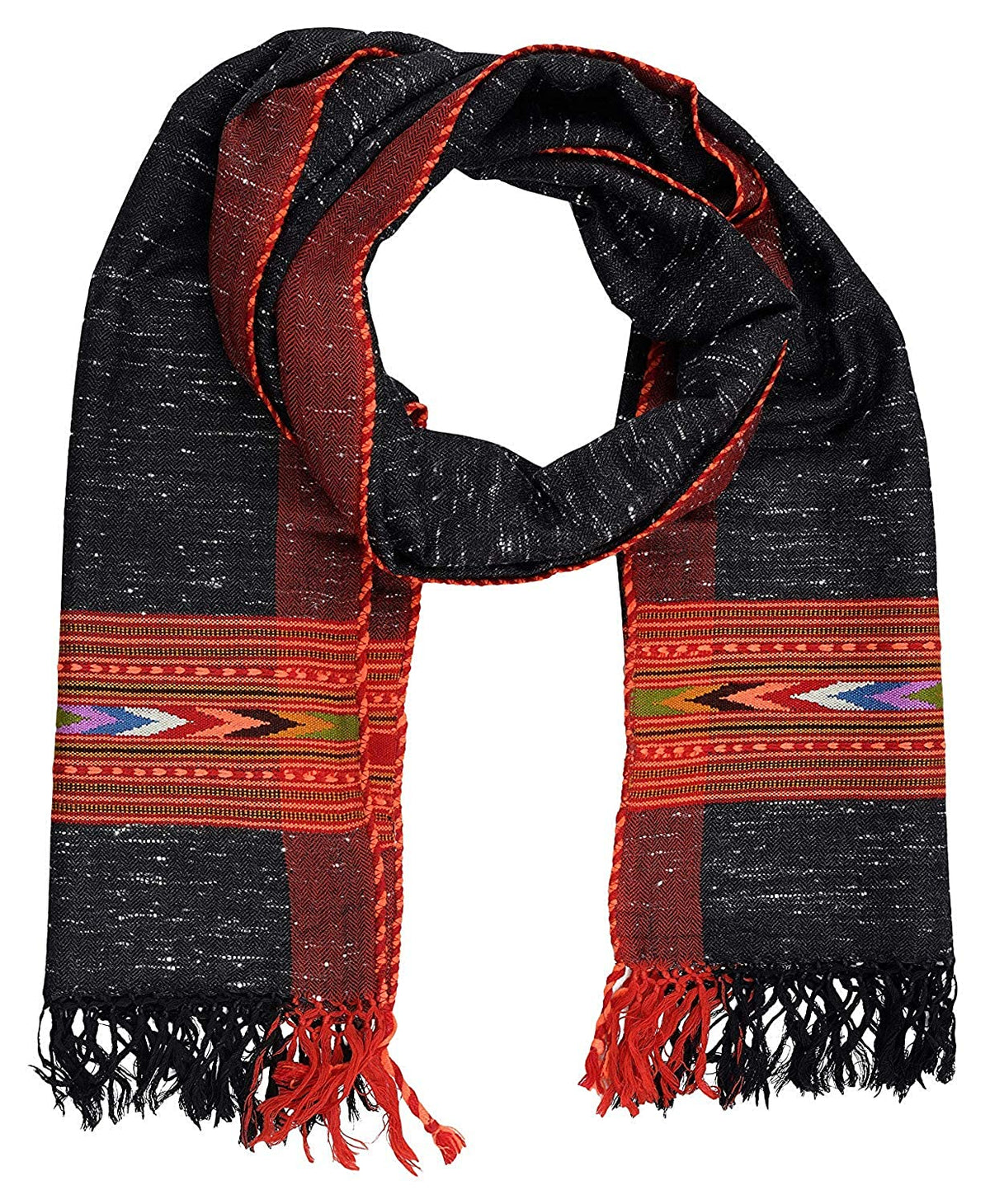 kullu shawl price Woolen Stole with Kullu Typical Weavin KINGRY BLACK 599.00 aruna kullu handloom