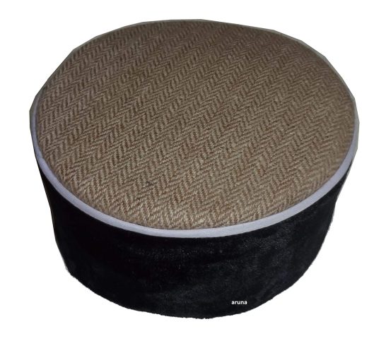 Himachali Patti Woolen Topi/Cap for Men & Women Velvet Black 299.00 aruna kullu handloom