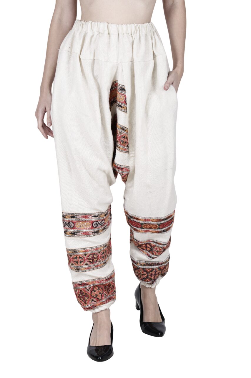 These woolen pajamas made with kullu shawls also called hippie pajama for men women pyjamas for ladies online India buy
