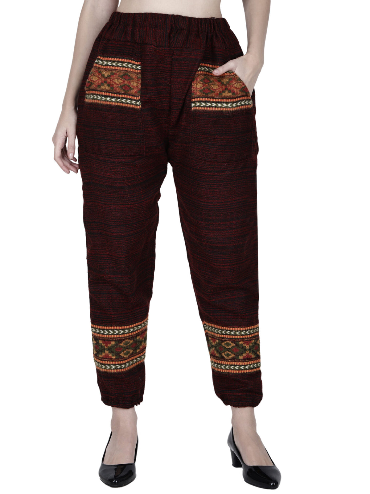 woolen pants for winter woolen pajama for ladies maroon 799.00 aruna kullu handloom