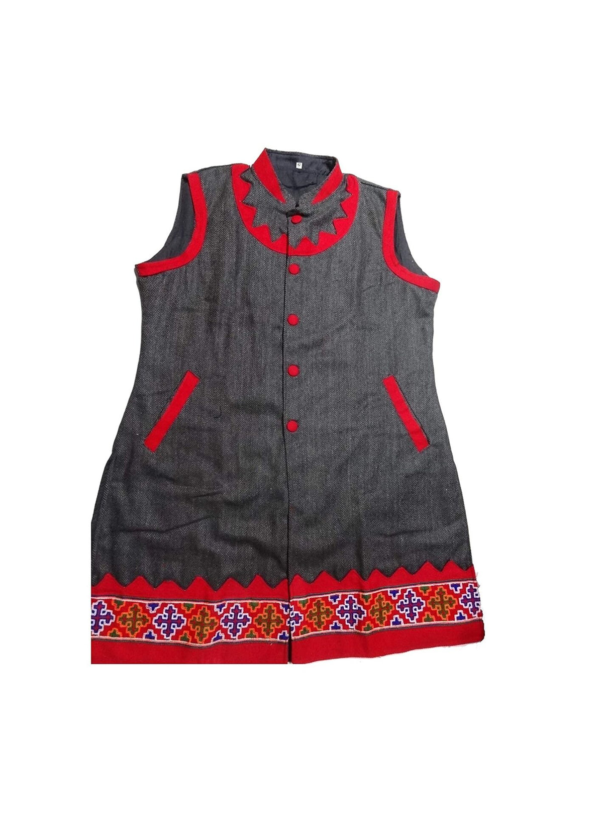 kullu jacket for ladies ARUNA KULLU HANDLOOM Woolen Winter Wear Long Jacket for Women BLACK 1199.00 aruna kullu handloom
