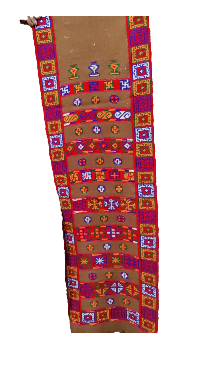 Pure wool original kullu kinnauri muffler 13500.00 aruna kullu handloom