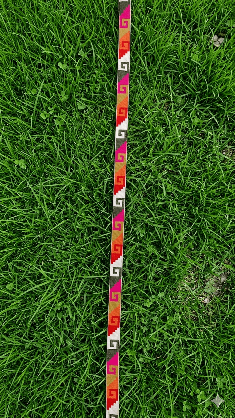 Three-meter suit border lace with woven pattern, 3 cm width.
