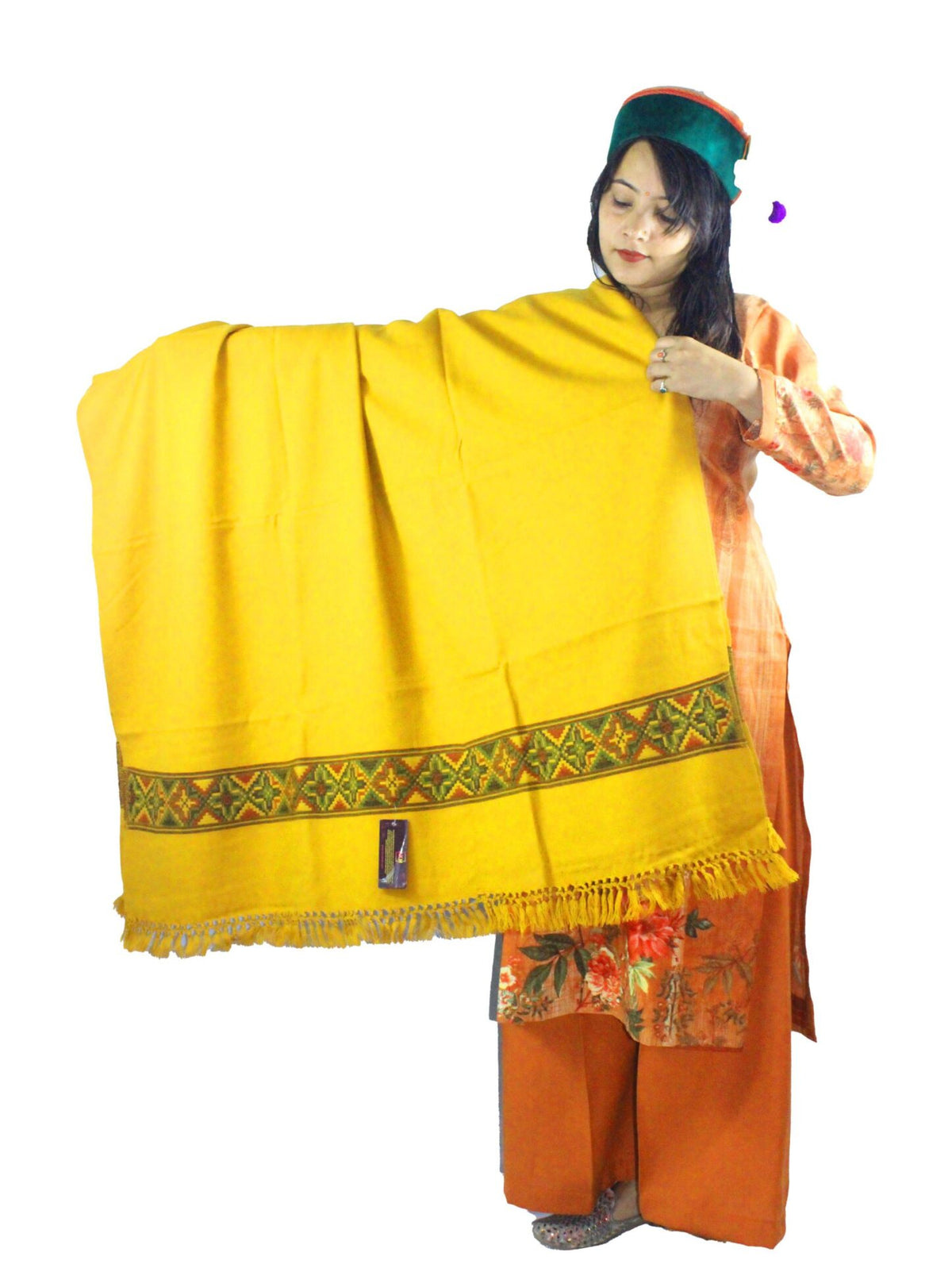 kullu woolen shawl ANGORA handwoven shawls in kullu YELLOW 1299.00 aruna kullu handloom