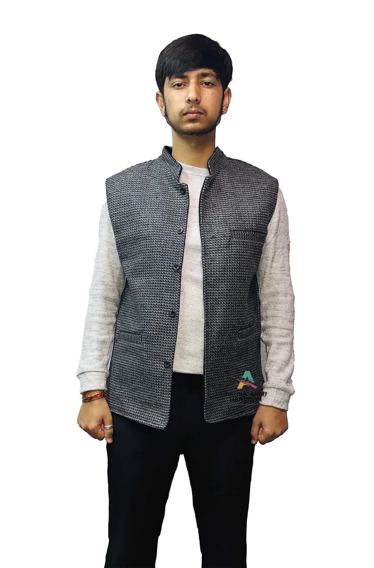 nehru jacket warm Nehru Jacket REVERSAL Men's Tweed Bandhgala 650.00 aruna kullu handloom