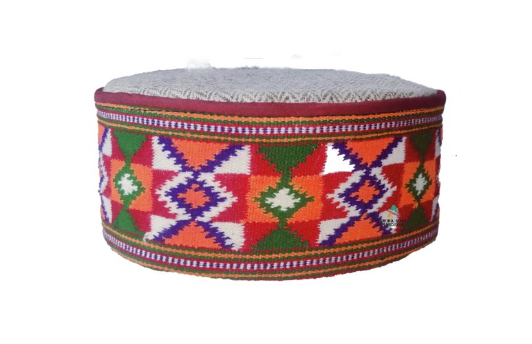 Himachal caps Fablook handmade border kullu cap zigzack design 479.00 aruna kullu handloom