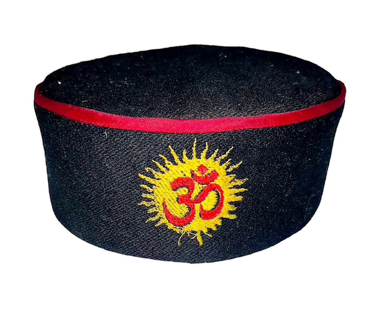 himachali cap topi himachali caps bushahri cap OM Design traditional kullu cap black 449.00 aruna kullu handloom