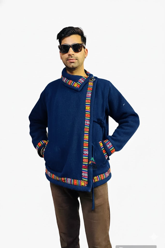 Kullu hoodie Nepali hoodie blue 1099.00 aruna kullu handloom
