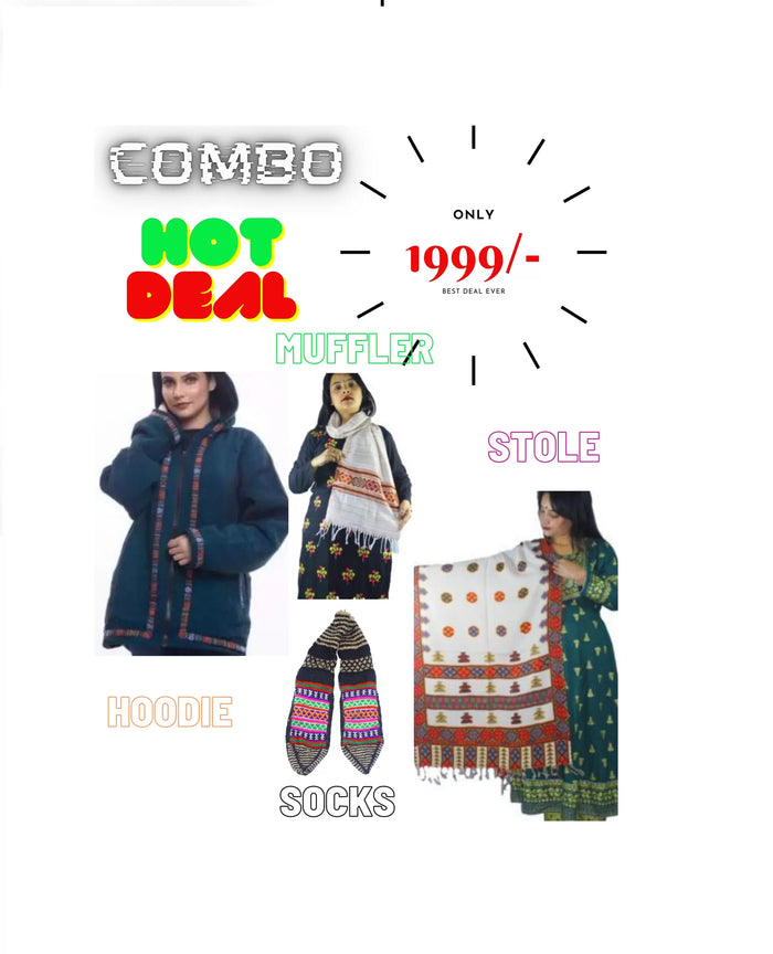 Combo Hoodie, muffler,socks,stole
