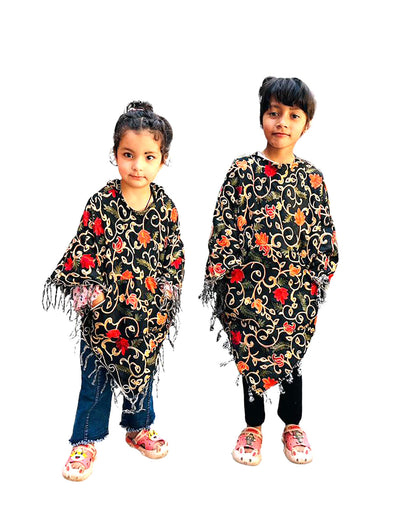 poncho for baby girl woolen poncho for baby girl poncho for kids poncho for 10 year old woolen shrug for baby girl