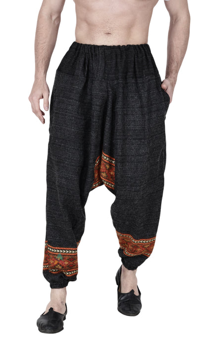 yoga pajama for men loose single patti black 799.00 aruna kullu handloom