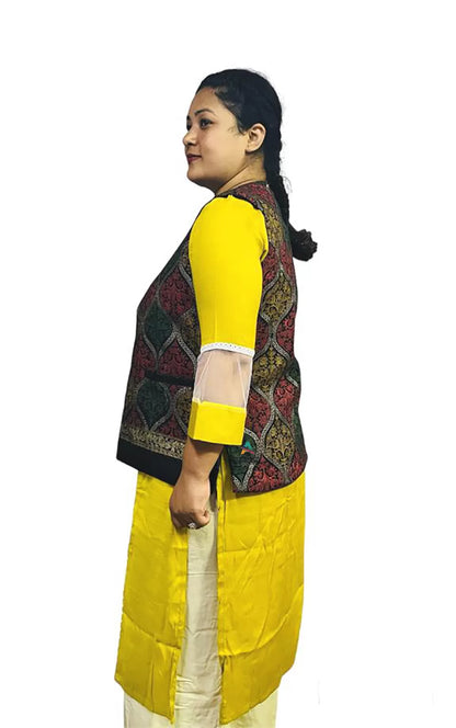 Rampuri kullu nehru jacket Nehru jacket women nehru jacket for girls Rampuri kullu nehru jacket