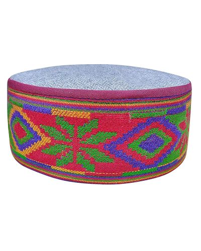 Traditional kullu Cap eight kali design 280.00 aruna kullu handloom