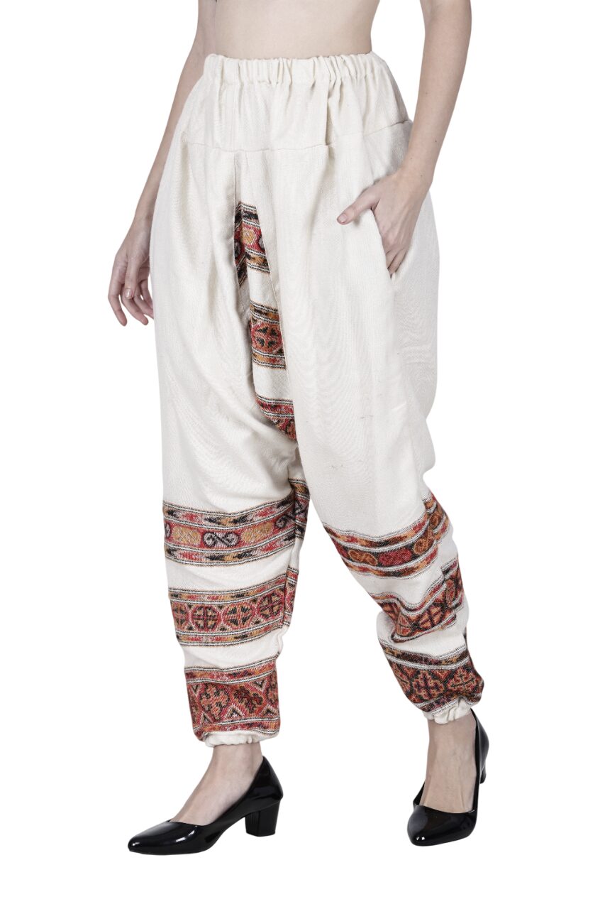 These woolen pajamas made with kullu shawls also called hippie pajama for men women pyjamas for ladies online India buy