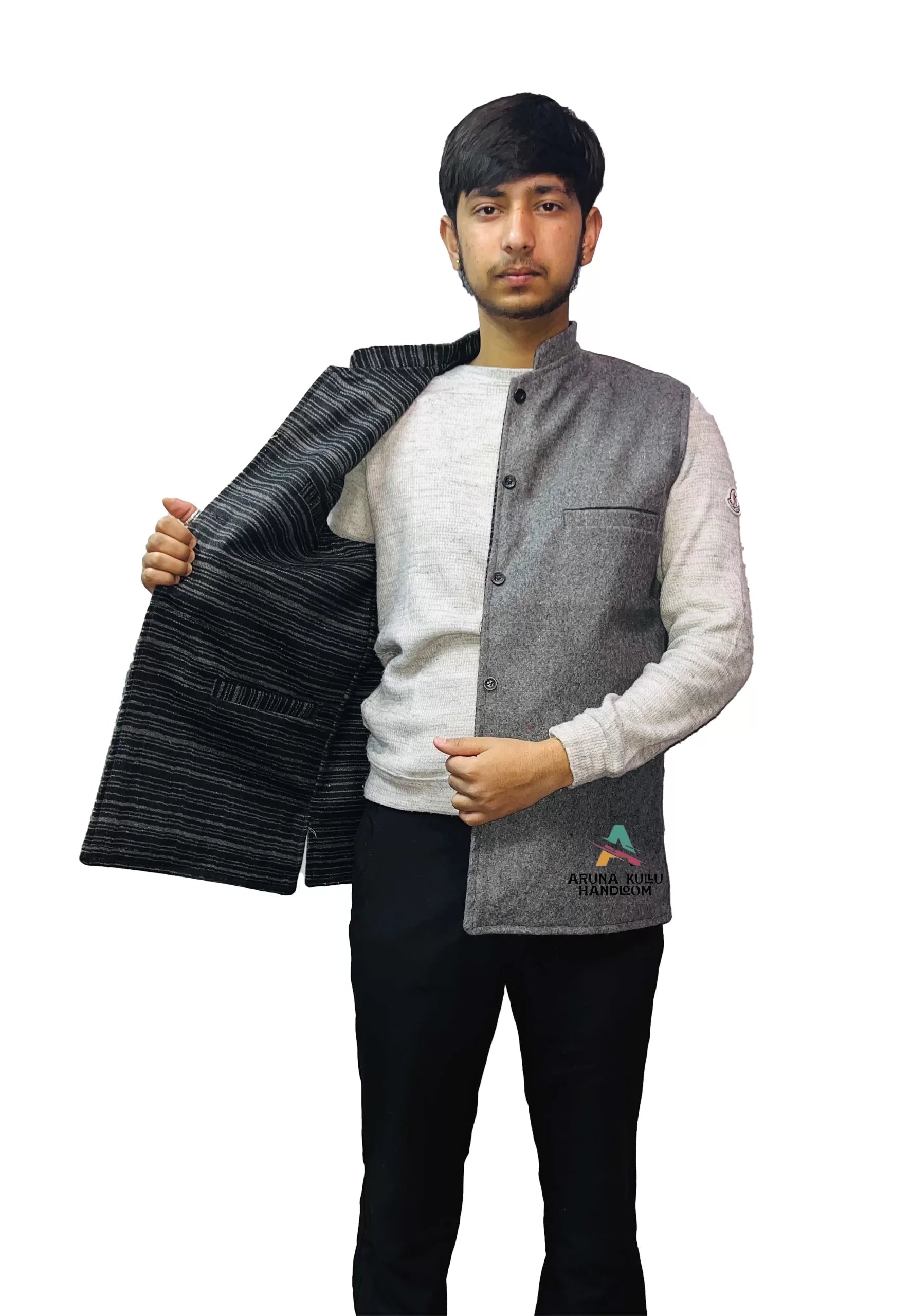 gaddi coat himachal winter wear winter clothes to wear in Shimla nehru jacket design black nehru jacket