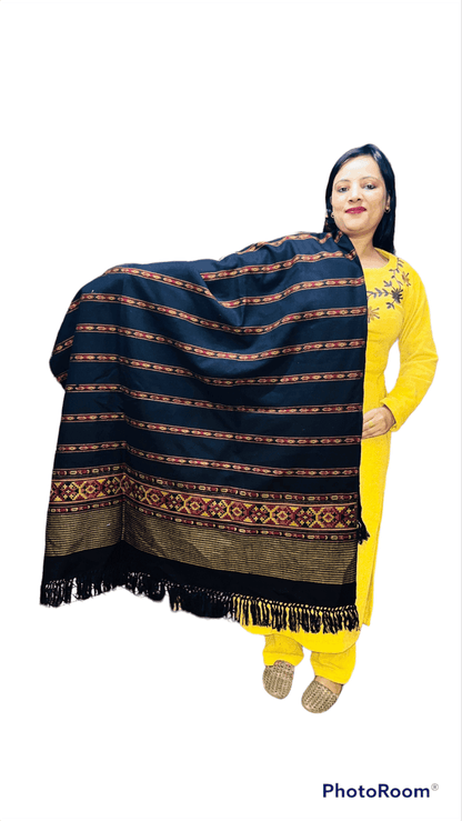 shawl himachali kullu kinauri woolen shawl black color 2099.00 aruna kullu handloom