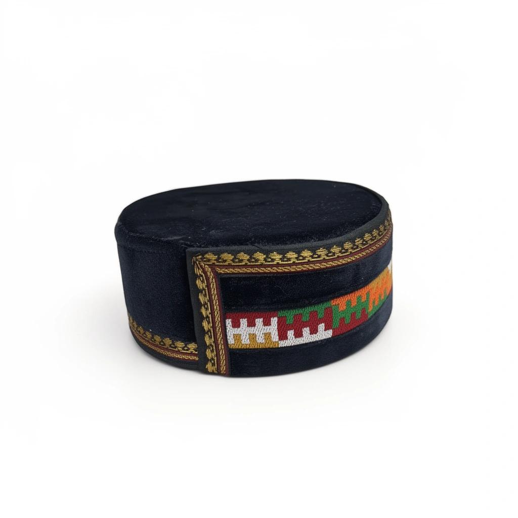 Buy Original Himachali Cap – Pahadi Topi himachali topi  velvet navy center border