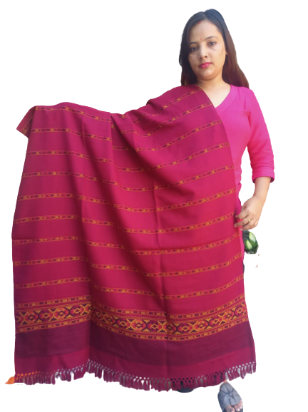 himachali shawls online Hand Woven PASHMINA MAROON Shawl 1900.00 aruna kullu handloom