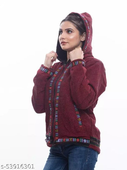 Pahadi hoodie Pahari Uttarakhand woolen hoodie for girls pahadi hoodie online shopping
