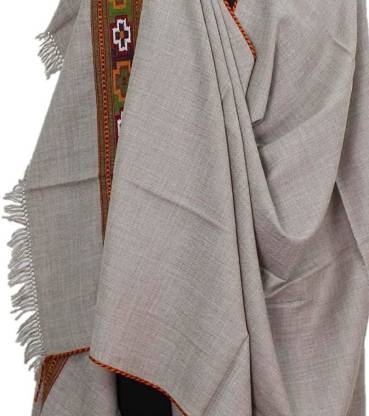 free pashmina woven women pure wool kullu shawl grey aruna kullu original imafhu45whqzf4vt