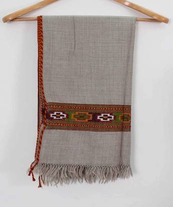 free pashmina woven women pure wool kullu shawl grey aruna kullu original imafknv24gf9ccnz
