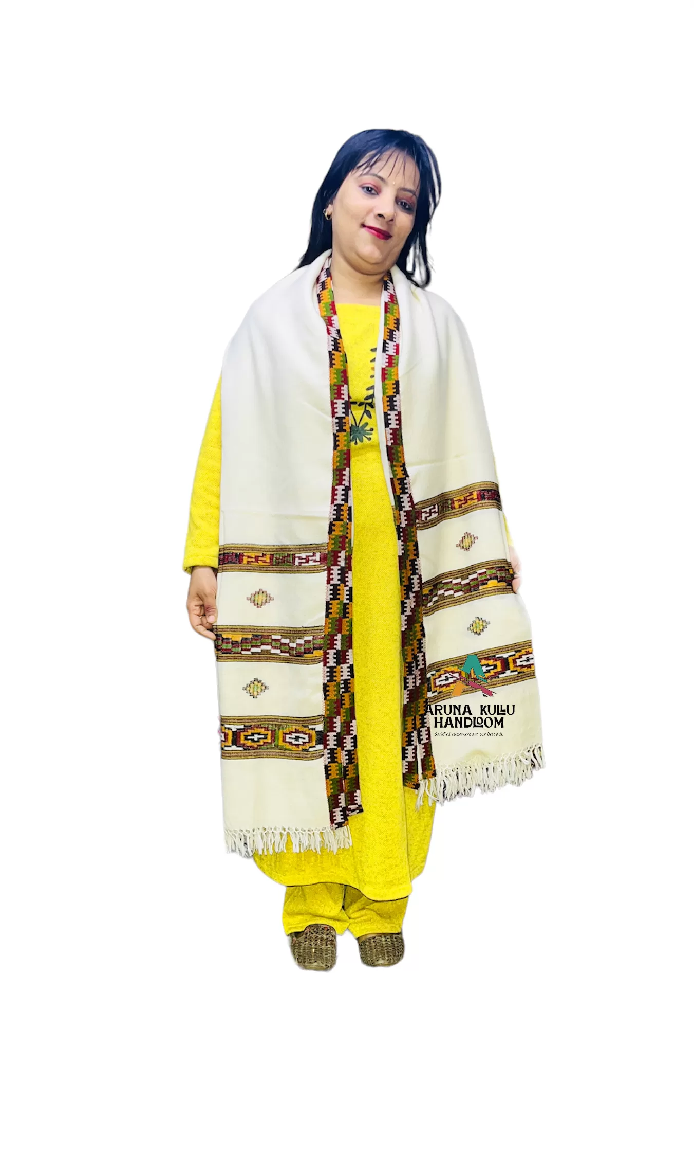 A lady in local dress known as pattu, Manali, Himachal Pradesh, India Stock  Photo - Alamy