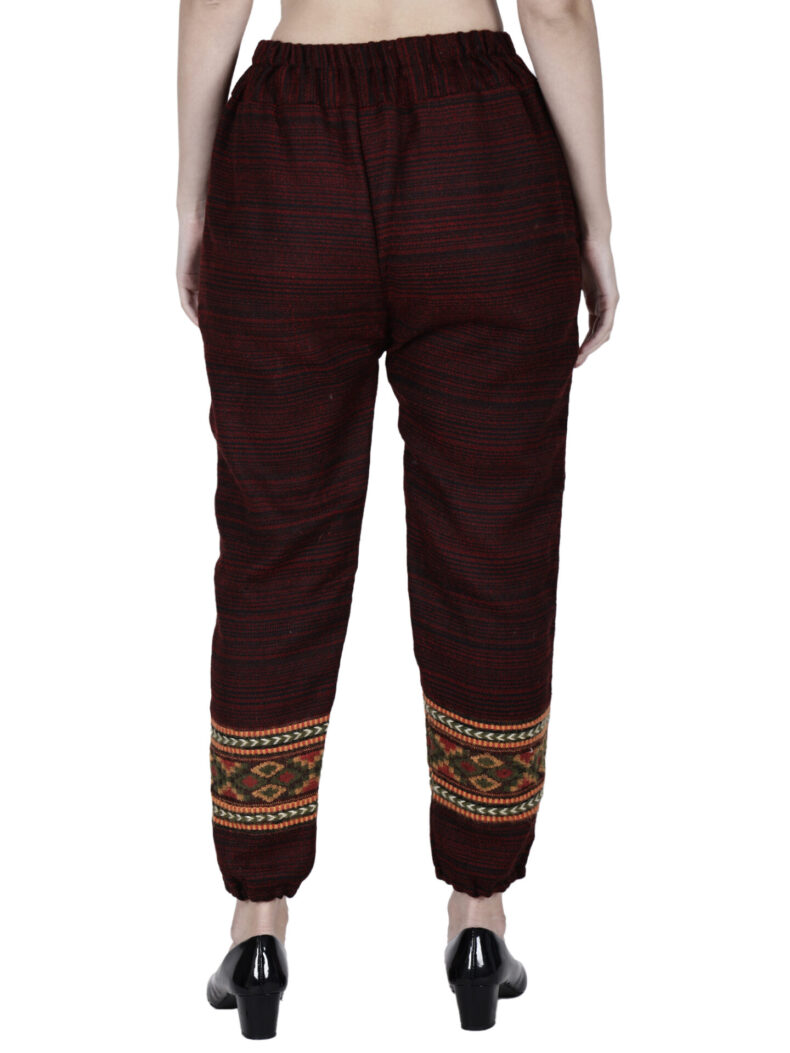 woolen pajama for ladies maroon - Image 5