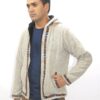 tribal hoodie himachali hoodie warm made with kullu shawl online for men himachali hoodie Jacket for MEN WITH KULLU PATTI WORK LIGHT GREY kullu jacket himachali hoodie Pahadi jacket Pahadi hoodie Pahari jacket