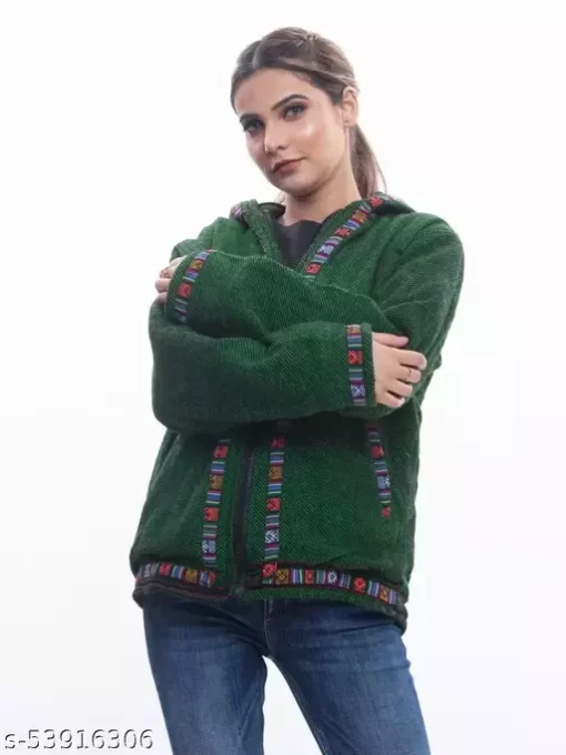 Kullu hoodie jacket for Women hoodie for girls kullu wool hoodie
