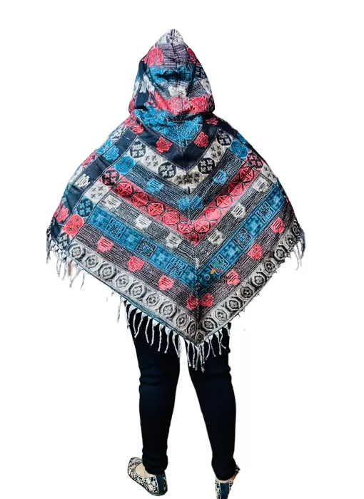 kullu poncho shawl poncho woolen poncho himachali poncho woolen poncho with hood