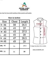 kullu jacket sizes
