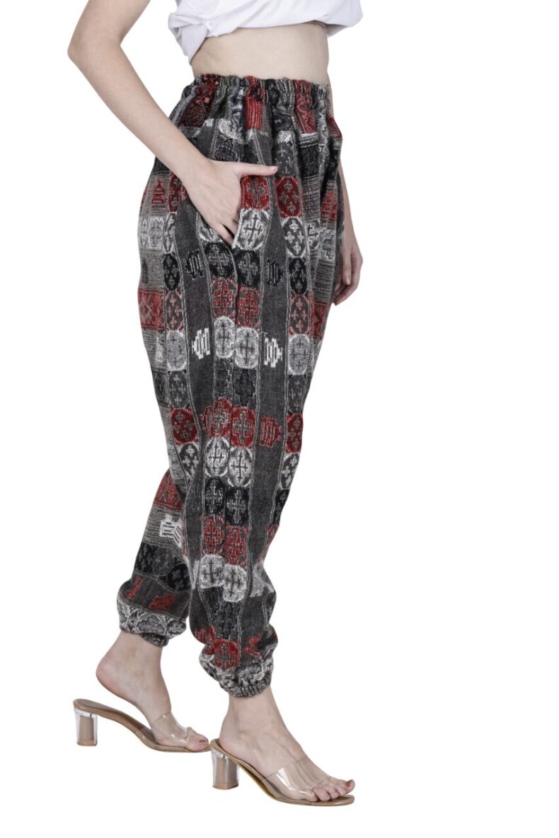 Wool super Soft Warm Pyjamas WITH KULLU PATTI WORK yoga pajama for men & women - Image 2