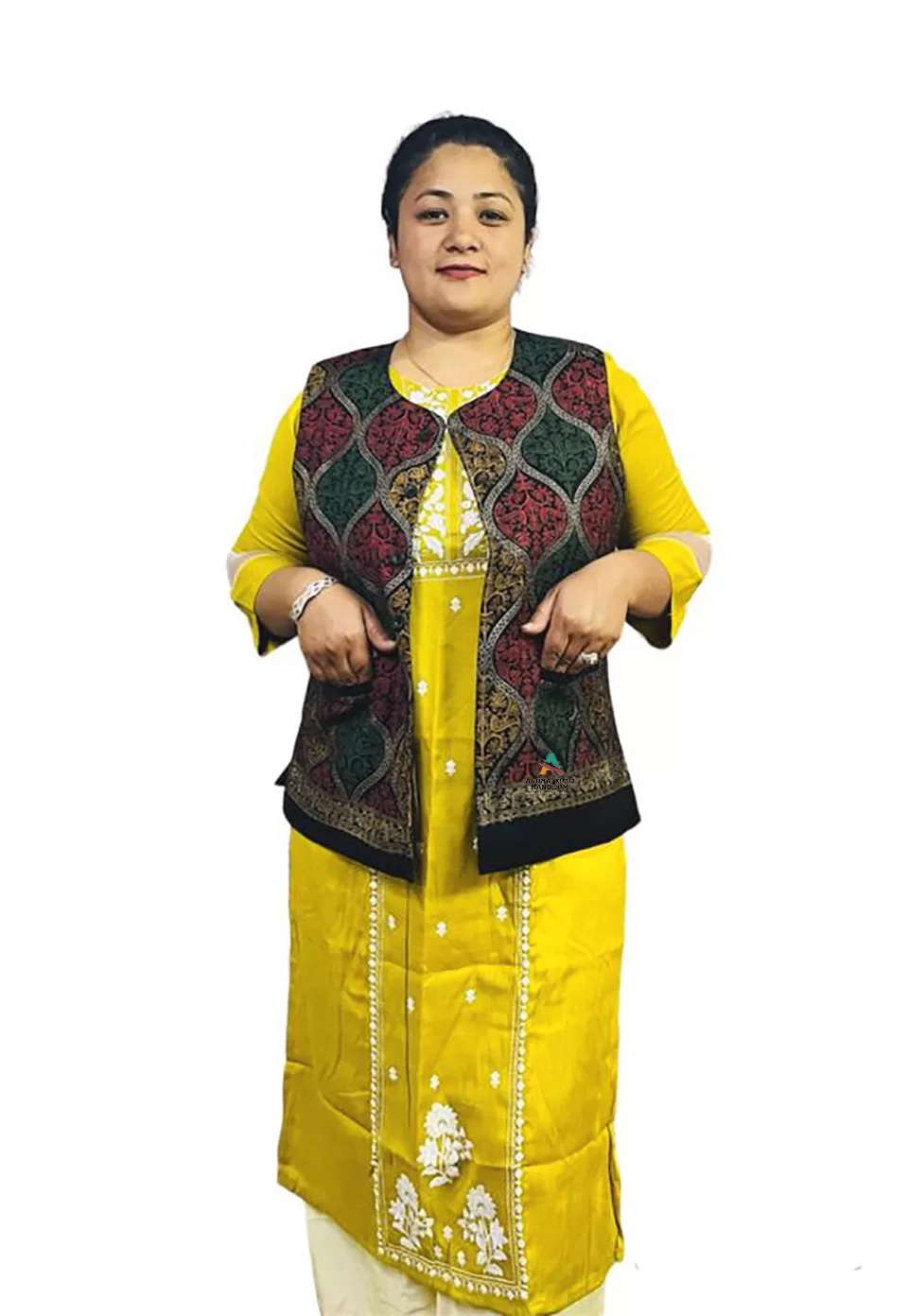 Cotton Blue And Yellow Baby Girls Chiffon Printed Dress Jacket Set, Size:  Medium at Rs 675/set in Rajkot