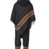 ogaram pajama ladies winter woolen warm pajamas for men gents Combo pajama and poncho black singal patti