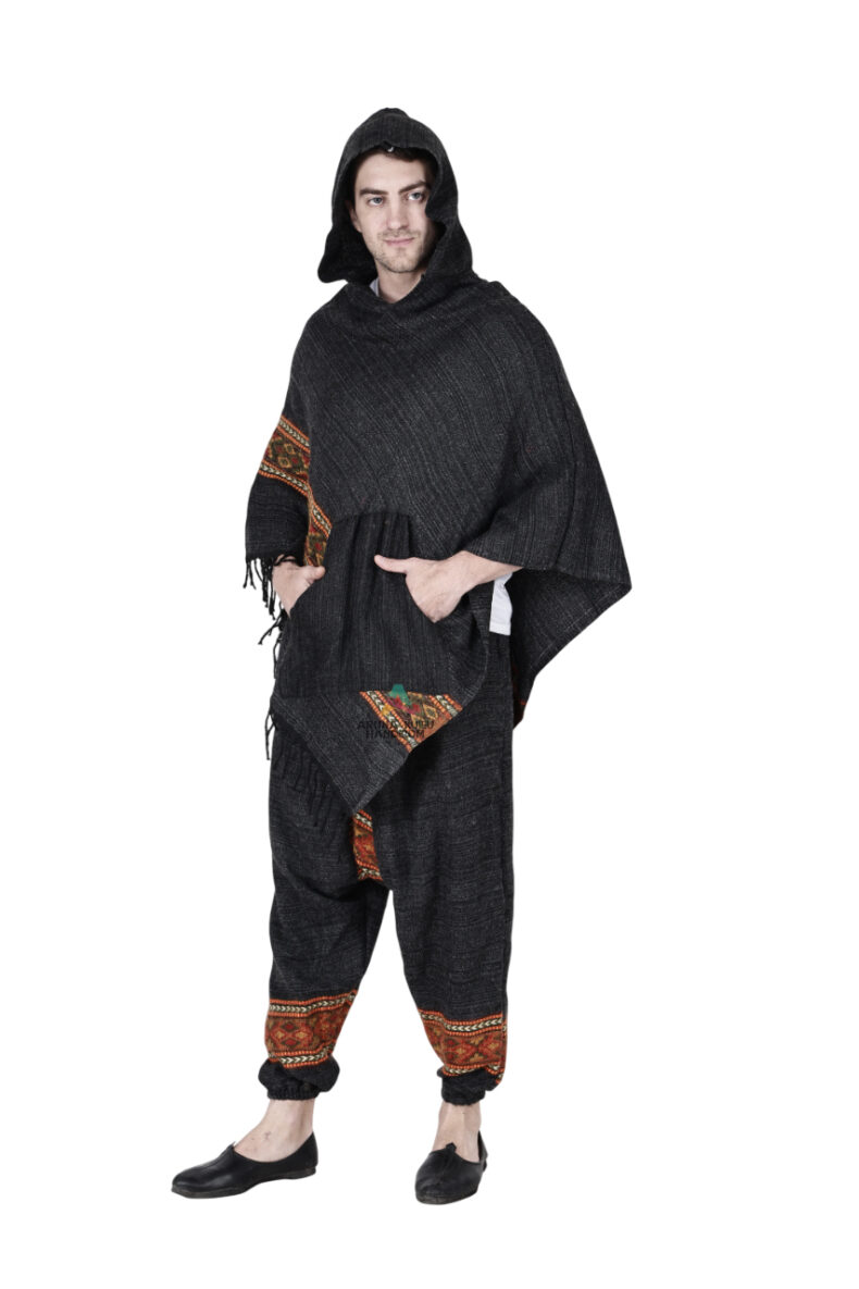 Combo pajama and poncho black singal patti - Image 2