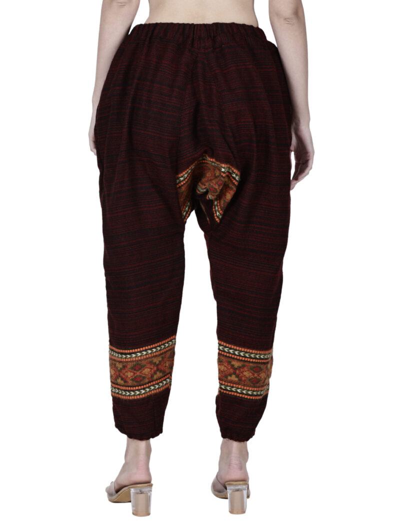 loose yoga pajama maroon singal patti - Image 5